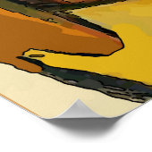 Frau Tellow Face Abstrakt Poster (Ecke)