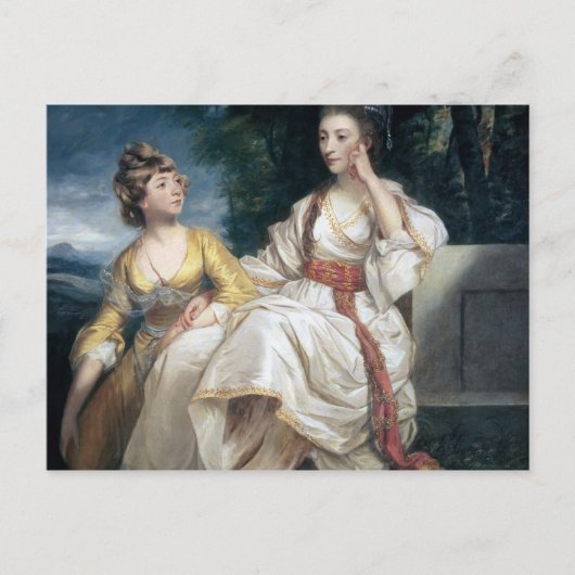 Frau Thrale und ihre Tochter Hester 1777-78 Postkarte (Vorderseite)