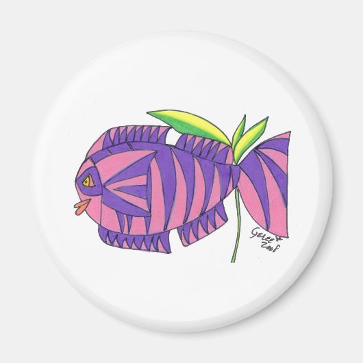 Frau Tiger Fish Magnet (Vorne)