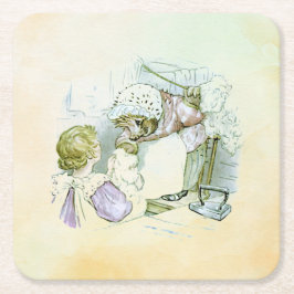 Frau Tiggy-Winkle 1 Rechteckiger Pappuntersetzer