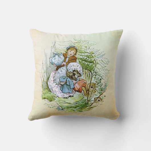 Frau Tiggy-Winkle 1 Tissue Paper Kissen (Rückseite)