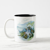 Frau TIGGY-WINKLE gibt den Vögeln ihre Kleidung Zweifarbige Tasse (Links)