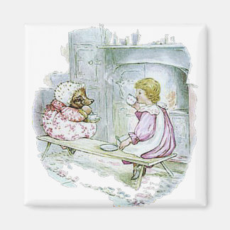 Frau Tiggy-Winkle machte Lucie eine Tasse Tee Magnet