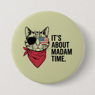 Frau Time President 2024 Kamala Harris DNC Kundgeb Button