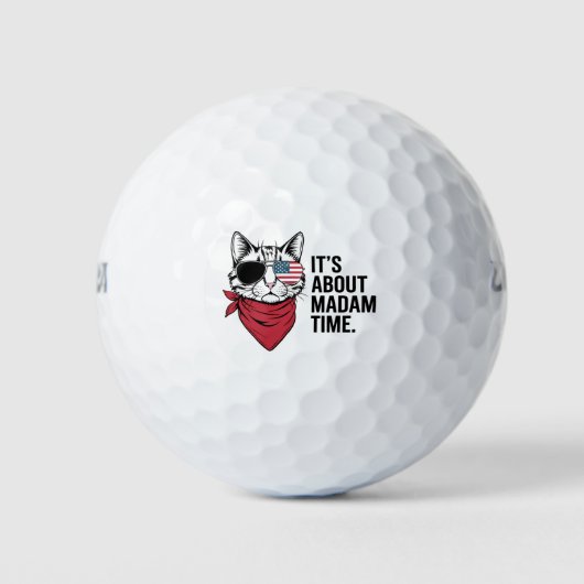 Frau Time President 2024 Kamala Harris DNC Kundgeb Golfball (Vorderseite)
