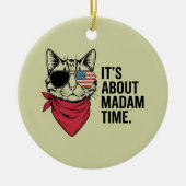 Frau Time President 2024 Kamala Harris DNC Kundgeb Keramik Ornament (Vorne)