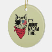 Frau Time President 2024 Kamala Harris DNC Kundgeb Keramik Ornament (Links)