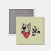 Frau Time President 2024 Kamala Harris DNC Kundgeb Magnet (Vorderseite/Rückseite)