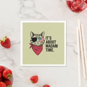 Frau Time President 2024 Kamala Harris DNC Kundgeb Serviette