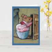 FRAU TITTLEMOUSE (im Öl-Pastell) nach B. Potter Karte (Gelbe Blume)