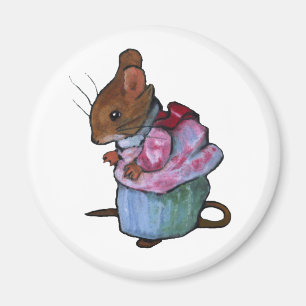 Frau Tittlemouse, nach Beatrix Potter: Ölpastel Magnet