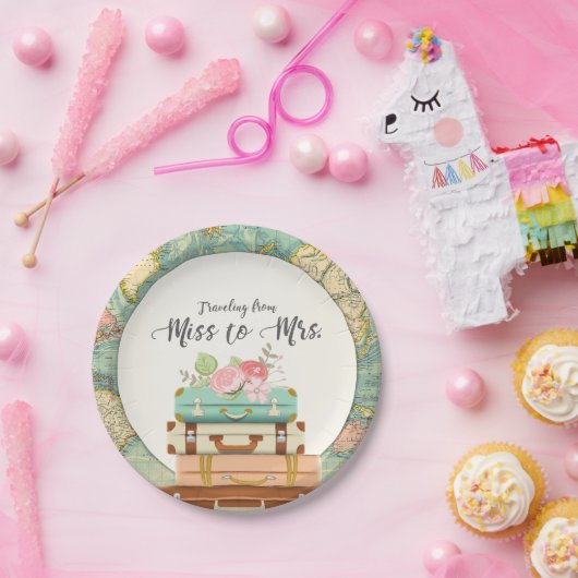 Frau Travel Brautparty Paper Tellers Pappteller (Party)