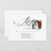 Frau Travel Brautparty RSVP Card (Vorne/Hinten)