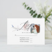 Frau Travel Brautparty RSVP Card Karte (Stehend Vorderseite)