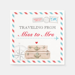 Frau Travel Brautparty Table Napkins Serviette