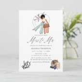 Frau Travel Bridal Duwer Einladung (Stehend Vorderseite)