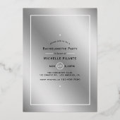 Frau Travel Junggeselinnen-Abschied Folieneinladung (Rückseite)