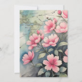 Frau Travel Pink Bow Dress Brautparty Einladung (Rückseite)