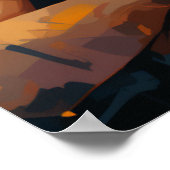 Frau trinkt Kaffee Poster (Ecke)