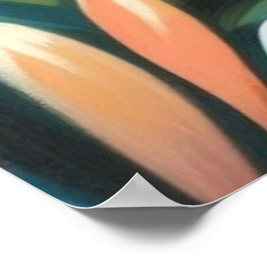 Frau trinkt Kaffee Poster (Ecke)