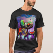 Frau Trippy Psychedelic Chameleon Lizard on Mush T-Shirt (Vorderseite)