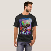 Frau Trippy Psychedelic Chameleon Lizard on Mush T-Shirt (Vorne ganz)