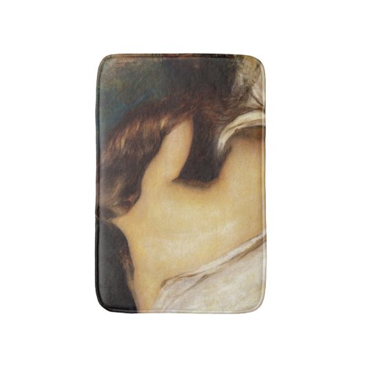 Frau trocknet ihr Haar (von Joseph DeCamp) Badematte (Vorderseite Vertikal)