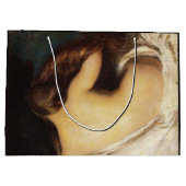 Frau trocknet ihr Haar (von Joseph DeCamp) Große Geschenktüte (Rückseite)