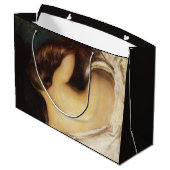 Frau trocknet ihr Haar (von Joseph DeCamp) Große Geschenktüte (Rückseite Schrägansicht)