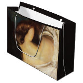 Frau trocknet ihr Haar (von Joseph DeCamp) Große Geschenktüte (Vorderseite Schrägansicht)