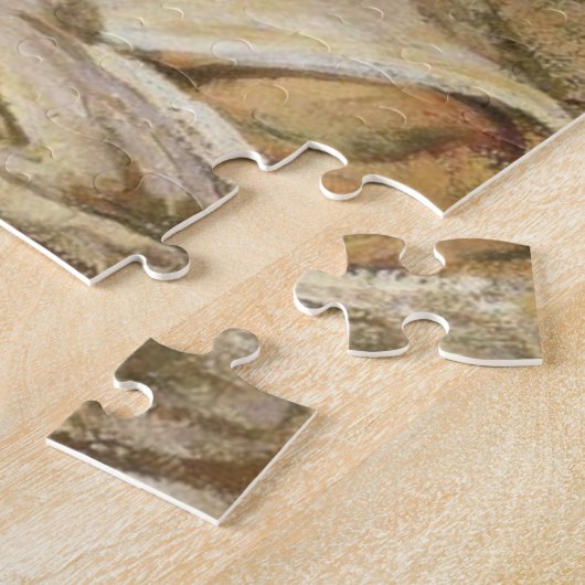 Frau trocknet ihr Haar (von Joseph DeCamp) Puzzle (Seite)