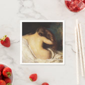 Frau trocknet ihr Haar (von Joseph DeCamp) Serviette (Beispiel)