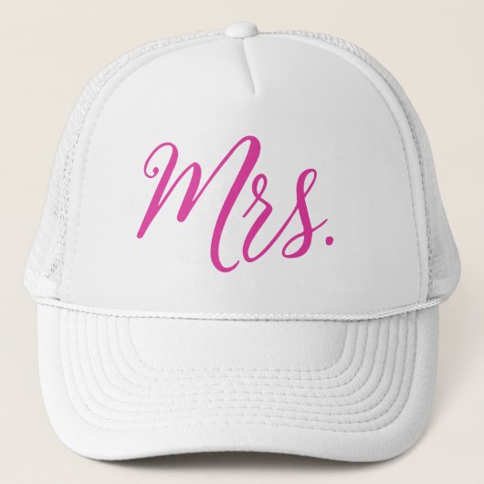 Frau Trucker Hat - Pink Chic Script Design Truckerkappe (Vorderseite)