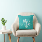 Frau Turquoise Damask Wedding Pillow Kissen (Stuhl )