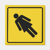 Frau überquert Zone Magnet (Vorne)