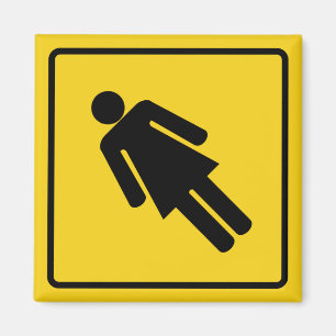 Frau Überquerungszone Magnet
