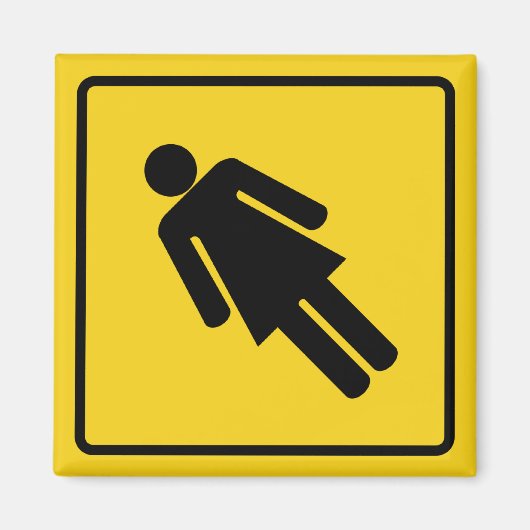 Frau Überquerungszone Magnet (Vorne)