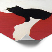 Frau und Black Kitten, Takahashi Shotei Poster (Ecke)