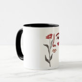 Frau und Blume Tasse (Vorderseite Links)