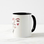 Frau und Blume Tasse (VorderseiteRechts)