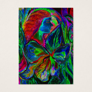 Frau und Blume, tiefe Farben (m4sol)
