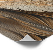 Frau und Eule in Feathers Poster (Ecke)