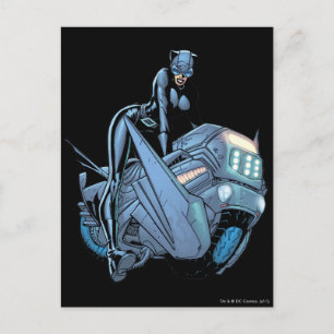 Frau und Fahrrad Postkarte