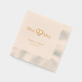 Frau und Frau Lesbian LGBT Herz Servietten Mit Folie (Links)