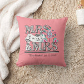 Frau und Frau Personalisiert Lesbian Wedding Gift Kissen (Decke)