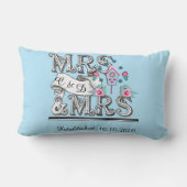 Frau und Frau Personalisiert Lesbian Wedding Gift Lendenkissen (Rückseite)