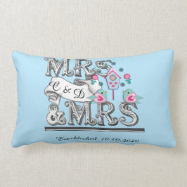 Frau und Frau Personalisiert Lesbian Wedding Gift Lendenkissen