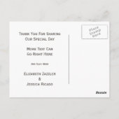 Frau und Frau Two Brides Lesbian Wedding Vielen Da Postkarte (Rückseite)