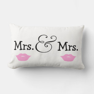 Frau und Frau Two Brides Lips Wedding Geschenk Lendenkissen