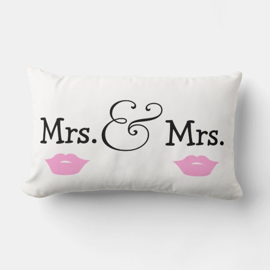 Frau und Frau Two Brides Lips Wedding Geschenk Lendenkissen (Vorderseite)